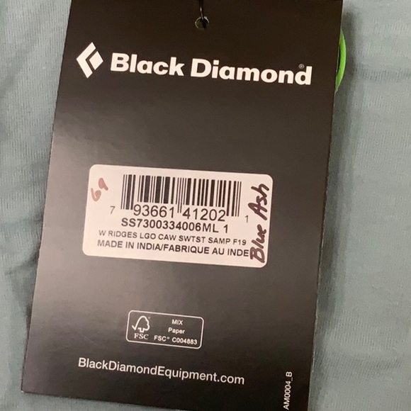 Black Diamond RIDGES LOGO CREW SWEATSHIRT - Blue Ash - Picture 9 of 12